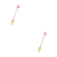 thumbnail image 4 of Vajilla reutilizable Acero inoxidable Cateissary Estilo dibujos animados Donut Rosquilla Tenedor Rosa 2Conjunto, 4 of 6