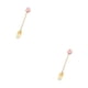 thumbnail image 1 of Naiovety Vajilla de restaurante Adorable de dibujos animados, vajilla portátil reutilizable de acero inoxidable, vajilla para ensalada, postre, Rosquilla Tenedor Rosa 2piezas, 1 of 6
