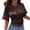 shirts for women graphic clearance-Coffee, variant on Women's Casual Crewneck Pullover T-Shirt Summer Short Sleeve Loose Fit Top Soft Lightweight Fashion Tee for Ladies Everyday Comfort Basic