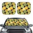 thumbnail image 2 of Kll Bee Honey Windshield Sun Shade 2-Piece Foldable Car Front Window Sunshade For Most Sedans Suv Truck - Auto Sun Blocker Visor Protector Blocks Max Uv Rays - Small, 2 of 7