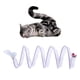 thumbnail image 2 of Túnel para gatos, juguetes interactivos con resorte y alambre de acero. Azul, 2 of 9
