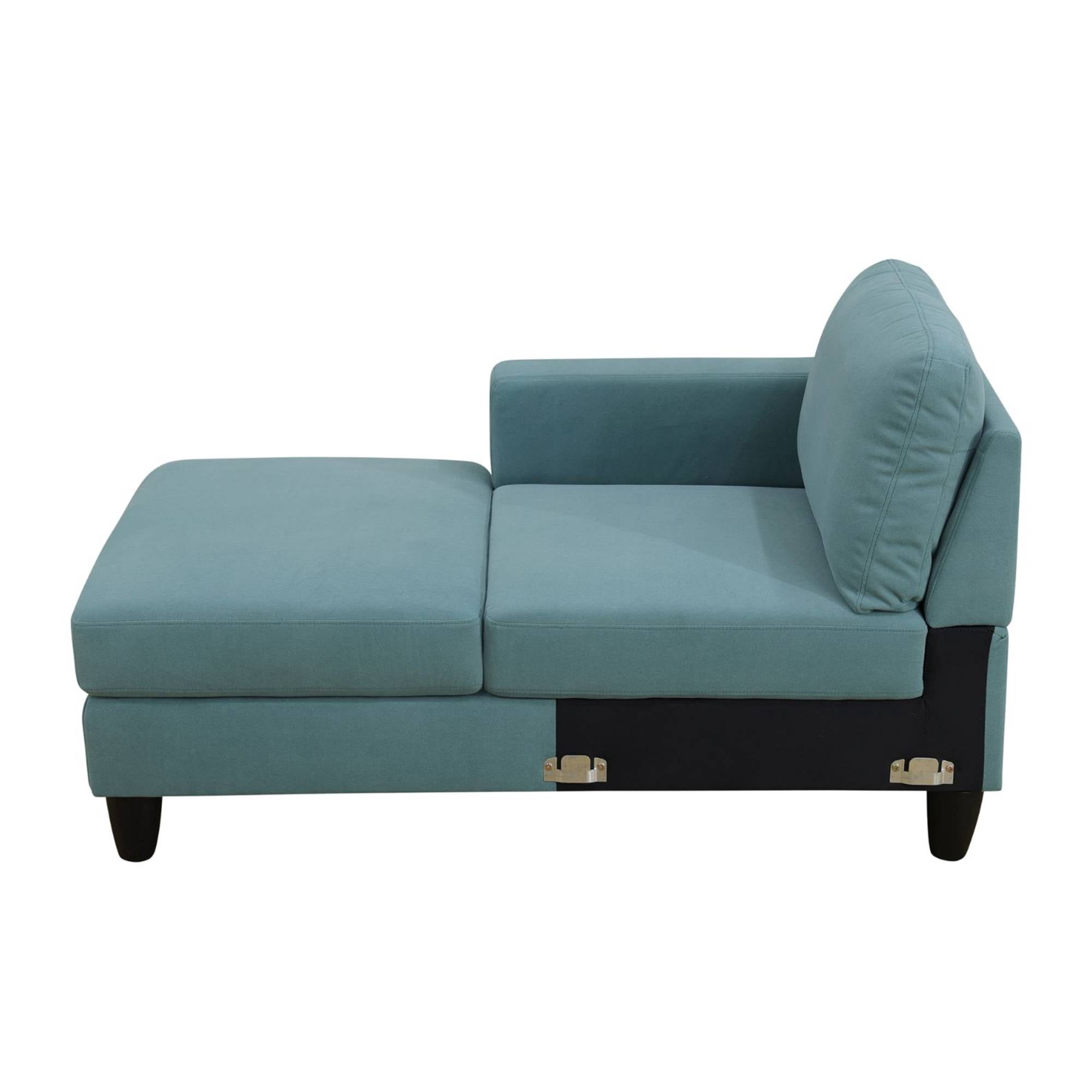 Modern Sectional Sofa Couch, L Shape Sofa Set with Chaise Modular Cloud Couch for Living Room, Lake Green