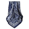 thumbnail image 4 of ZQUUVOU Square Satin Head Scarf for Women Silk Bandana Scarf Satin Hair Scarves Elegant Neck Scarf Hair Sleeping Wraps Navy, 4 of 5