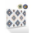 thumbnail image 2 of Blue Aztec Wall Art for Living Room,Canvas Picture Wall Decor for Bathroom Bedroom,Southwest Boho Tribe Abstract Geometric Art Painting Artwork for Office Kitchen Hallway Dining Room Decor 20"x24", 2 of 8