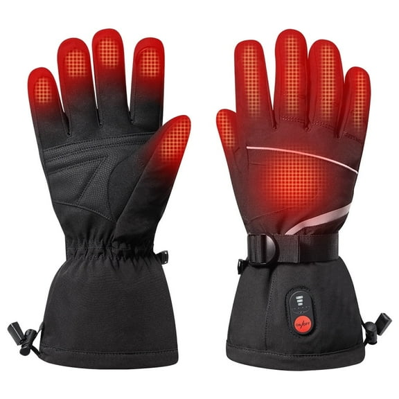SNOW DEER Heated Gloves - Unisex Winter Ski Gloves with Rechargeable Electric Heating for Skiing, Snowboarding, Snow Hiking, Hunting & Outdoor Activities