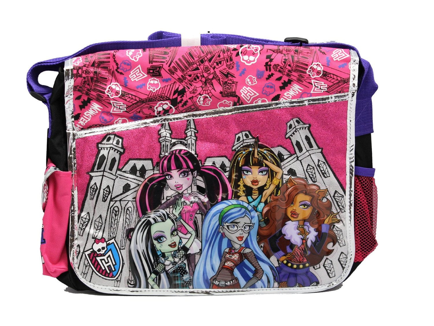 Messenger Bag Monster High Black and Pink Classmates New 096605