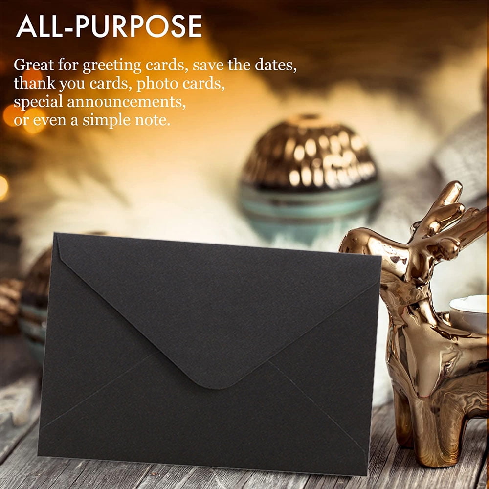 50 Enveloppes Blanches Luxe 18,5x13,5cm - Bords Dorés - Pour Mariage, Invitations, Cartes De Vœux
