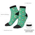 thumbnail image 4 of Uemuo Bulldog Puppy Flower Printed Crew Socks, Moisture-Wicking Socks, Athletic Socks for Men Breathable Cushion Socks Casual Sport Socks for Running Traveling, 4 of 6