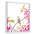 thumbnail image 3 of Designart 'Bird Sitting On Cherry Blossom' Traditional Framed Canvas Wall Art Print, 3 of 5