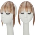 thumbnail image 3 of SEGO Hair Bangs Clip in Hair Extension Brown Clip on Hair French Fringe with Natural Flat Neat Bangs for Women Hairpiece, 3 of 7