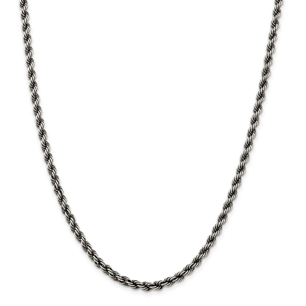 4mm Rope Chain Necklace 22 inch 