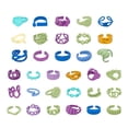 thumbnail image 2 of Colección de anillos de pintura, lindos anillos de verano japoneses y coreanos coloridos, anillos geométricos de retención de color, anillos abiertos para niñas pequeñas, 2 of 5