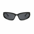 thumbnail image 2 of Women Sunglasses Fashion Wrap Around Eye Wear Gafas Lentes Black Lens, 2 of 3