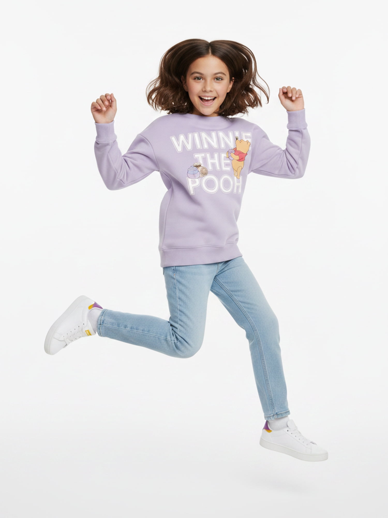 Winnie the Pooh Girls Honey Graphic Sweatshirt, Sizes 4-16