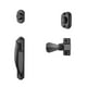 thumbnail image 1 of Juego De Tiradores De Seguridad Ideal Con Cerrojo Con Llave, Tirador De Puerta Con Pantalla, Tirador De Puerta Storm, Negro Mate (Juego De 4 Piezas), 1 of 5