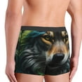 thumbnail image 4 of Rateoe Realistic Style Colorful Wolf Mens Boxer Briefs Poly Spandex Performance Boxer Briefs Underwear Hem Boxer Briefs - X-Large, 4 of 8