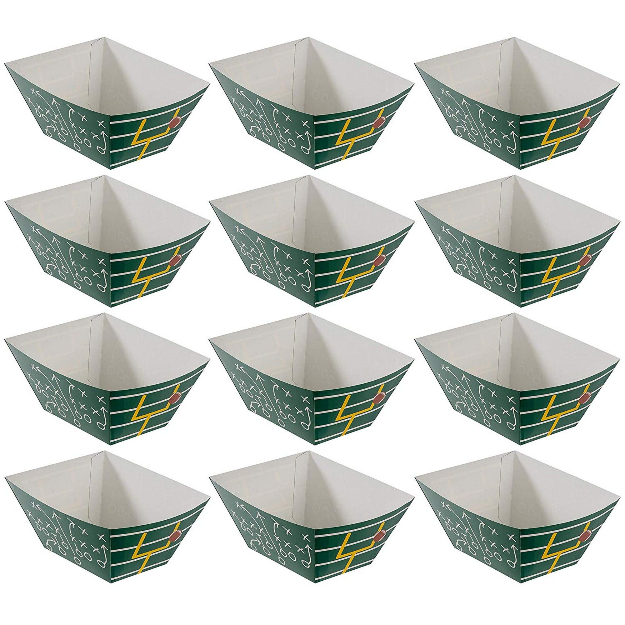 Football Snack Bowl 12Pack Large Disposable Party Bowls, Easy DIY