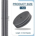 thumbnail image 2 of 10 Yard/ 9.1m Craft Striped Ribbon 1.5inch Polyester Ribbon Straps Black White Striped Webbing Twill Tape Ribbon Jacquard Ribbon for Sewing Garment Backpacks Handbag Hats Home Decor Black, 2 of 6
