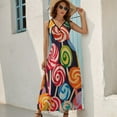 thumbnail image 5 of Pastel Rainbow Lollipop Sleeveless Dress Summer Women Clothes Dress for Pregnant Women Dresses, 5 of 9