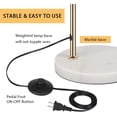 thumbnail image 4 of Industrial Floor Lamp with Marble Base Minimalist Standing Lamp, 4 of 7
