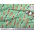 thumbnail image 3 of Soimoi Green Heavy Canvas Fabric Eagle Feather Print Fabric by Yard 58 Inch Wide, 3 of 3