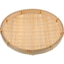 Handmade Round Bamboo Rattan Bread Basket Pantry Organizer Food Storage Container