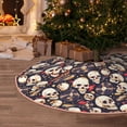 thumbnail image 5 of Xecao Guitar Skull record Pattern Christmas Tree Skirt Holiday Part Decorations for Christmas Tree, Farmhouse Christmas Decor Xmas Holiday Home Party Decorations-36", 5 of 6