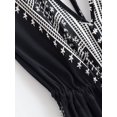 thumbnail image 5 of Women Wild Floral Print Backless Sexy Beach Bohemian Maxi Dress Lady High-Low Tassel Strapless Vacation Boho Dress, 5 of 6