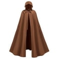 thumbnail image 2 of Hvyesh Medieval Cloak with Hood Halloween Renaissance Hooded Cape for Men and Women Gothic Cape Cosplay, 2 of 4