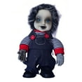 thumbnail image 2 of Halloween Voice-Activated Light-Emitting Walking Ghost Scene Decoration Ornament - Handcrafted Horror Collectible Doll with Customizable Features, Striped Shirt and Overalls, 2 of 4