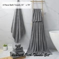 "Jessy Home 4 Pack Large Bath Towel Set 35""x70"" 600 GSM Ultra Soft
