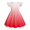 thumbnail image 6 of Spazoro Kids Girls Dresses, Round Neck with Gradient Color 2025 New Style Flutter Sleeves Princess Dress for Child Girls Red Size 9 T, 6 of 7