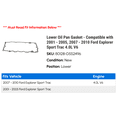 thumbnail image 2 of Lower Oil Pan Gasket - Compatible with 2001 - 2005, 2007 - 2010 Ford Explorer Sport Trac 4.0L V6 2002 2003 2004 2008 2009, 2 of 2