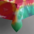 thumbnail image 5 of Colorful Tie Dye Flower Pattern Square Tablecloth,Waterproof Square Table Cover,Wipeable Spillproof Washable Table Cover for Home Kitchen Party Decor 60"x60"(152x152cm), 5 of 6