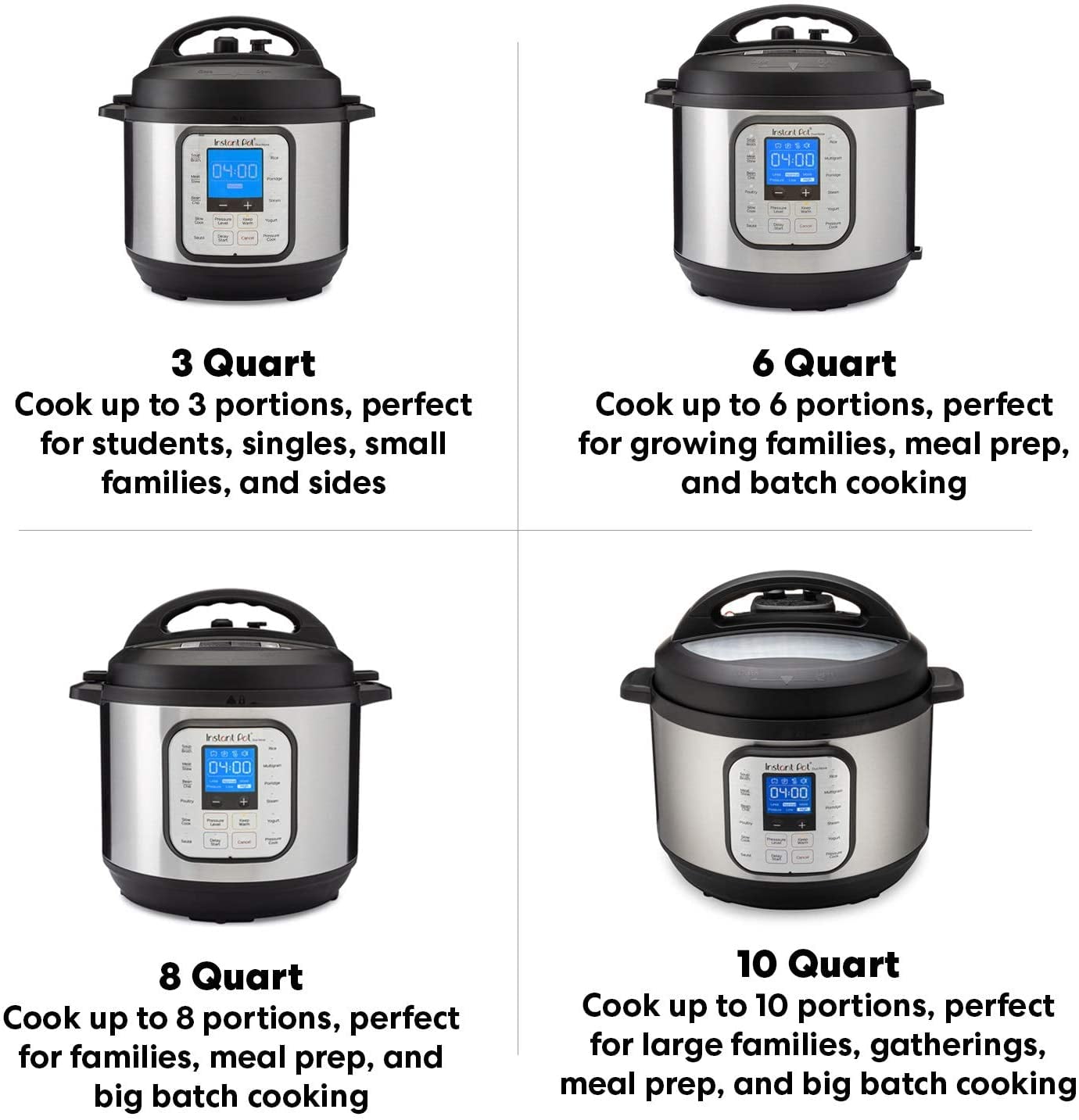Instant Pot Duo Nova 6 Qt Pressure Cooker 7 in 1 Multi-Use