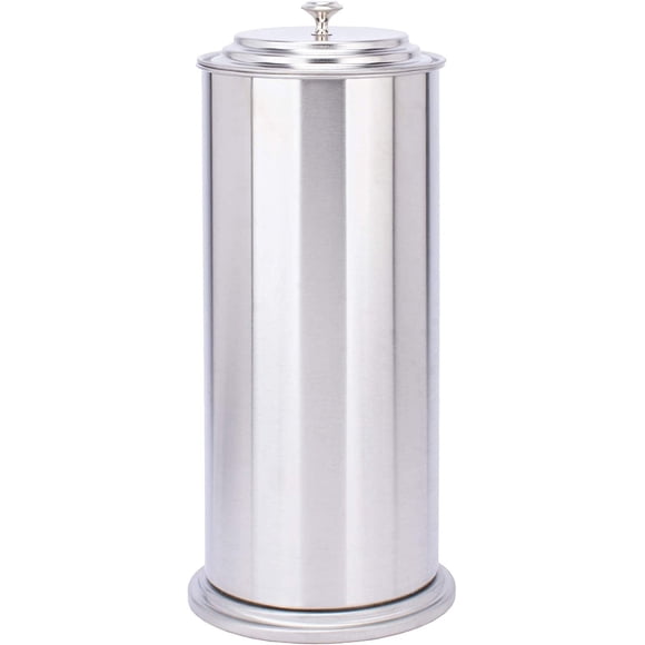 JS Jackson Supplies Free Standing Extra Large Toilet Paper Holder - Stainless Steel