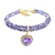 thumbnail image 2 of Collar ajustable con forma de corazón y diamantes de imitación para mascotas, collar brillante de cristal para perros y gatos, joyería de moda para mascotas, ideal para perros y gatos pequeños y media, 2 of 6