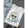 thumbnail image 3 of Ride the Wave - Surf Club Beach Vibes Retro Emoji Women's T-shirt, 3 of 4