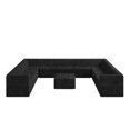 thumbnail image 2 of Newest U shape Modular Sectional Sofa,DIY Compressed Sectional Sofa Modern Minimalist Style Corduroy Couch, Sleeper Sofa for Living Room, Bedroom, Comfy Compressed Sofa Couch Space-black, 2 of 7