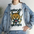 thumbnail image 6 of Vintage Bobcat Mascot T-shirt, Bobcat School Spirit Football Sports Shirt White 5XL, 6 of 7