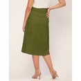 thumbnail image 4 of Moomaya Solid A-Line Skirt For Women, Front Buttoned Midi Skirts, 4 of 9