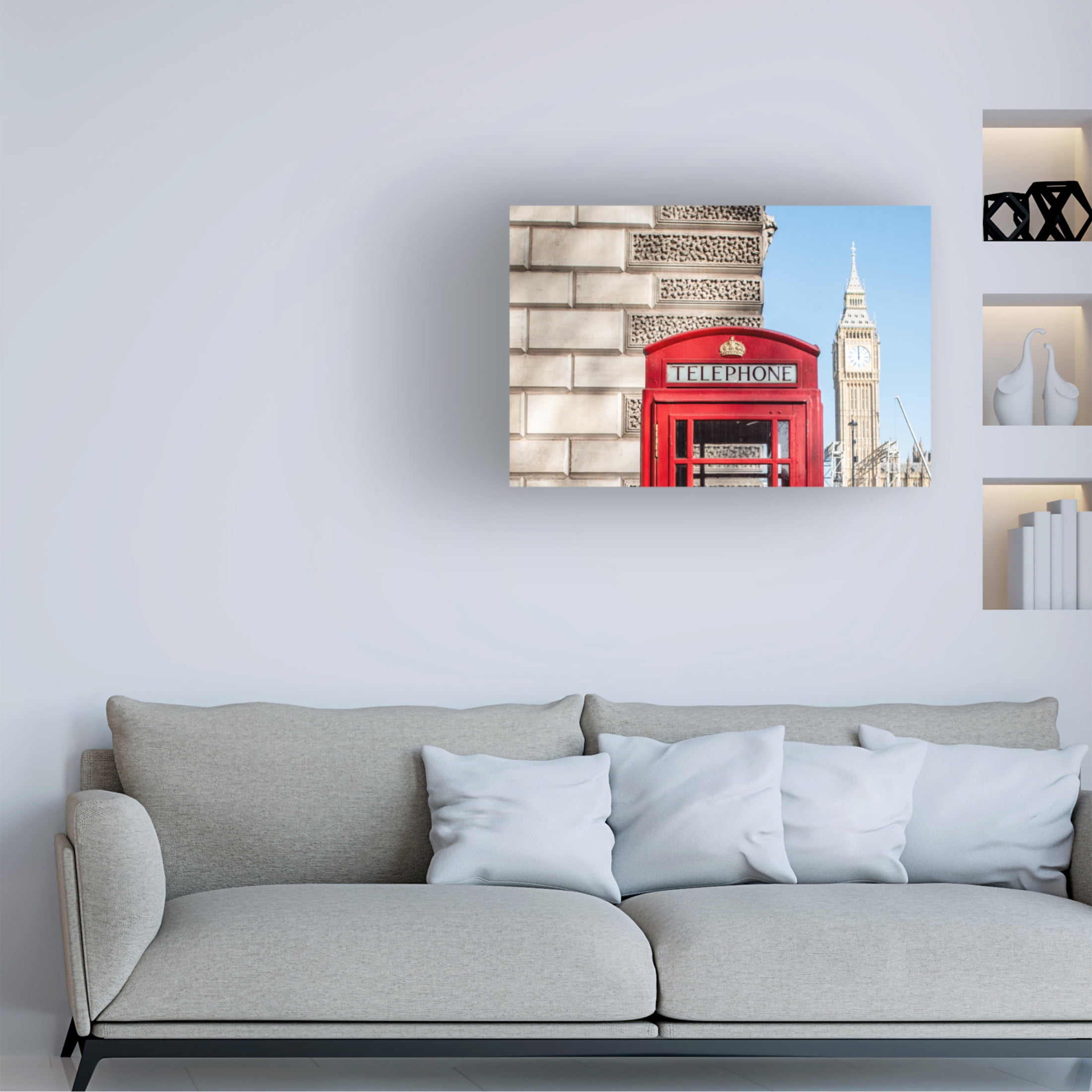 Canvas Wall Art - Allison Burton 'London2023' Wall Art for Living Room, Bedroom, or Office Décor by Trademark Fine Art - 47 x 30 Inches