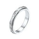 thumbnail image 1 of Anillo Fidget Silvora S925 de plata esterlina relieve tamaño 9, 1 of 8