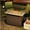 Brown, variant on 45" Rectangular Propane Fire Pit with Lid, 50,000 BTU Tabletop Fire Pit with Glass Rock, Waterproof Cover and PE Rattan, Brown