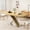 Natural, variant on Expandable Dining Table | Smooth One - hand Retraction for Gatherings | Stable Cross Metal Base | Saves Time on Assembly and Cleaning