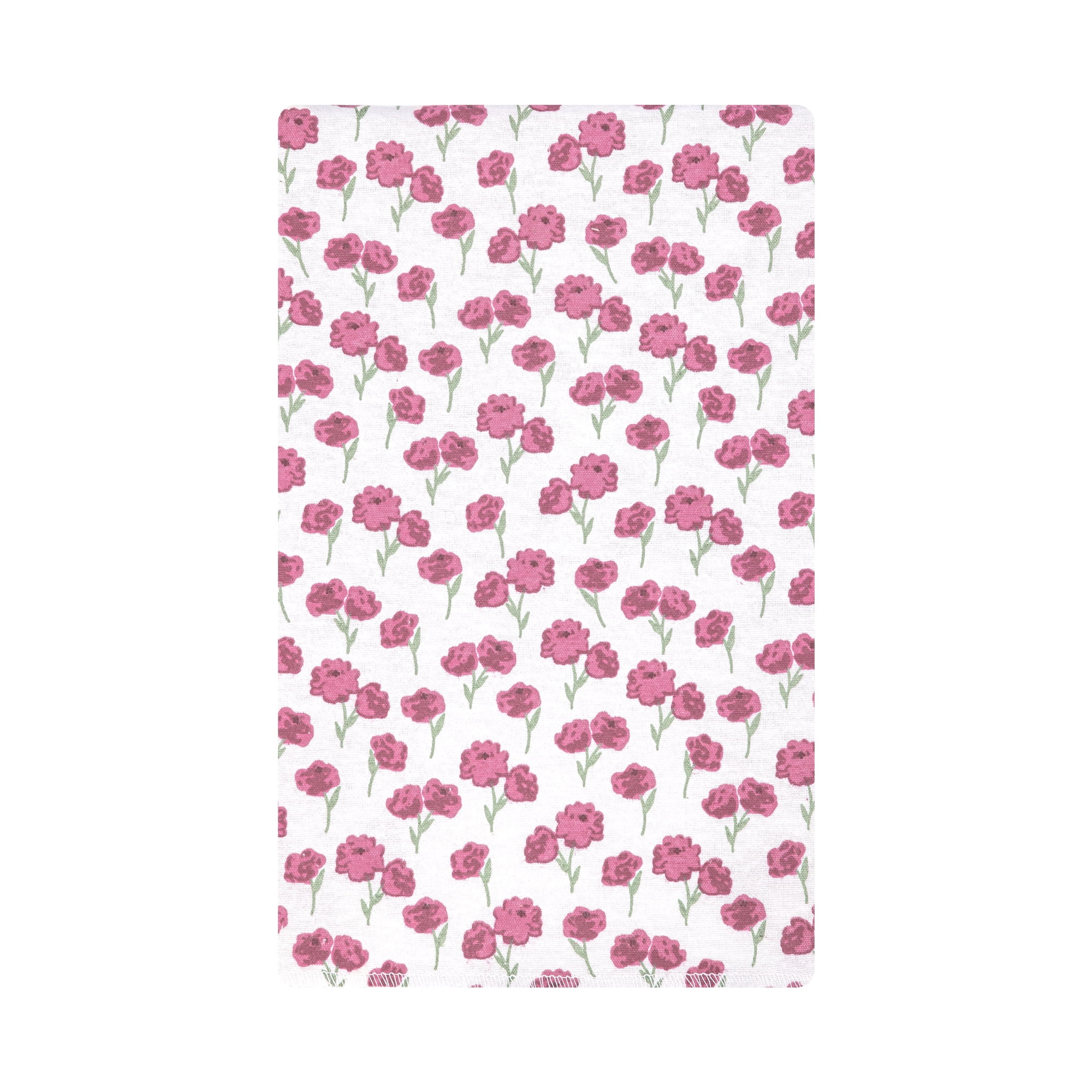 Hudson Baby Unisex Baby Cotton Poly Flannel Burp Cloths, Wild Rose Floral, One Size