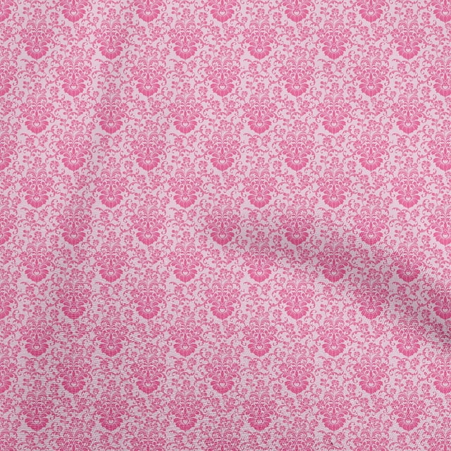 oneOone Rayon Pink Fabric Toile Sewing Material Print Fabric By The Yard 56 Inch Wide