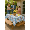 thumbnail image 6 of Easter Bunny & Floral Tablecloth – Blue PEVA Vinyl, Waterproof, Easy Clean, 52"x 70", 6 of 9