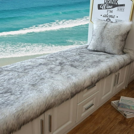 

Nvzi Solid Color Plush Table Runner Faux Sheepskin Decorative Shaggy Dresser Scarf Not-Slip Desk Pad Luxury False Fur Dresser Tablecloth-Grey pointed color 20x40cm(7.87x15.75inch)