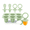 Round Straight Handle (Green) — 6-Compartment, variant on Hakochia Silicone Baby Ice Pop Molds with Easy-Grip Handles, 6-Cavity Frozen Food Feeder Tray for Toddlers, Mini Popsicle Maker for Feeding Stage, Fruit Puree & Breast Milk Snacks